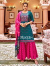 Sree Leela By Mukesh Gadhawal Silk Embroidery Work Kurti With Sharara  And Dupatta Wholesale Suppliers In Mumbai